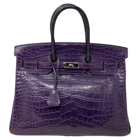 hermes purple crocodile birkin|hermes crocodile birkin bag knockoff.